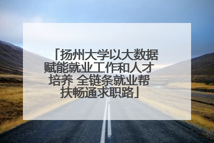 扬州大学以大数据赋能就业工作和人才培养 全链条就业帮扶畅通求职路