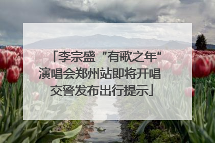 李宗盛“有歌之年”演唱会郑州站即将开唱 交警发布出行提示