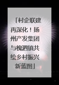 村企联建再深化！扬州产发集团与槐泗镇共绘乡村振兴新蓝图