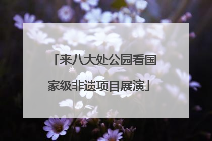 来八大处公园看国家级非遗项目展演