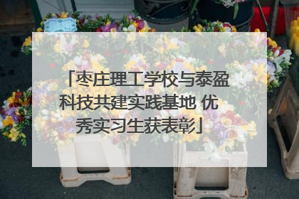 枣庄理工学校与泰盈科技共建实践基地 优秀实习生获表彰