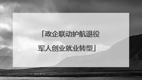 政企联动护航退役军人创业就业转型