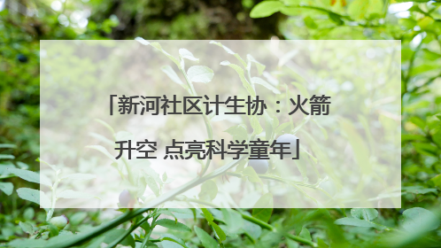 新河社区计生协：火箭升空 点亮科学童年