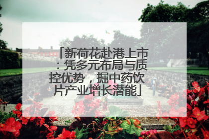 新荷花赴港上市：凭多元布局与质控优势，掘中药饮片产业增长潜能