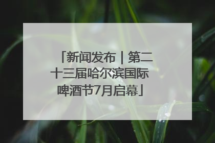 新闻发布｜第二十三届哈尔滨国际啤酒节7月启幕