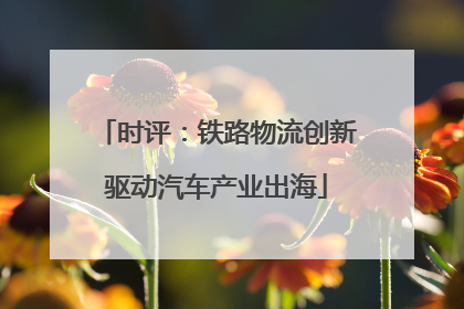 时评：铁路物流创新驱动汽车产业出海