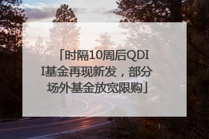 时隔10周后QDII基金再现新发，部分场外基金放宽限购