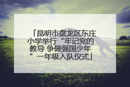 昆明市盘龙区东庄小学举行“牢记党的教导 争做强国少年”一年级入队仪式