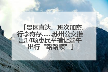 景区直达、班次加密、行李寄存……苏州公交推出14项惠民举措让端午出行“路路顺”