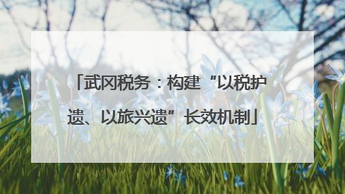 武冈税务：构建“以税护遗、以旅兴遗”长效机制