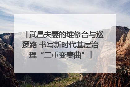 武昌夫妻的维修台与巡逻路 书写新时代基层治理“三重变奏曲”