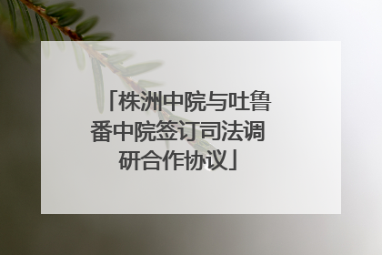 株洲中院与吐鲁番中院签订司法调研合作协议