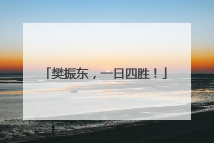 樊振东，一日四胜！