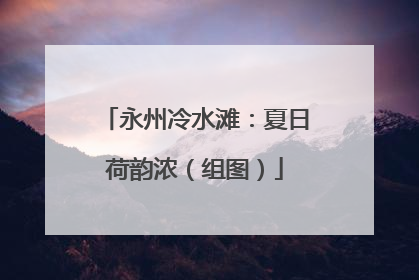 永州冷水滩：夏日荷韵浓（组图）