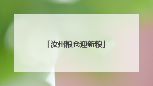 汝州粮仓迎新粮