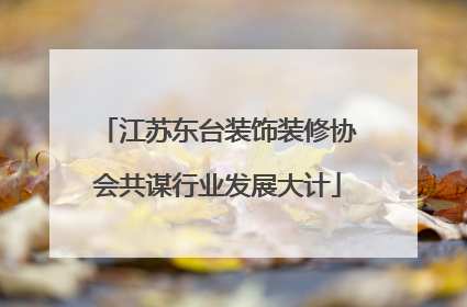 江苏东台装饰装修协会共谋行业发展大计
