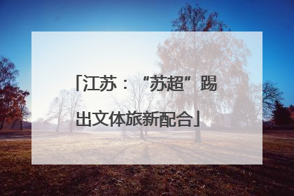 江苏：“苏超”踢出文体旅新配合