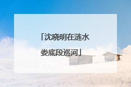 沈晓明在涟水娄底段巡河