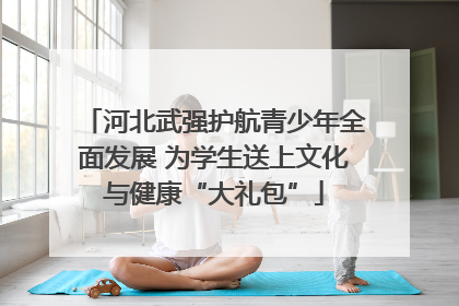 河北武强护航青少年全面发展 为学生送上文化与健康“大礼包”