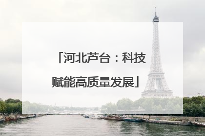 河北芦台：科技赋能高质量发展