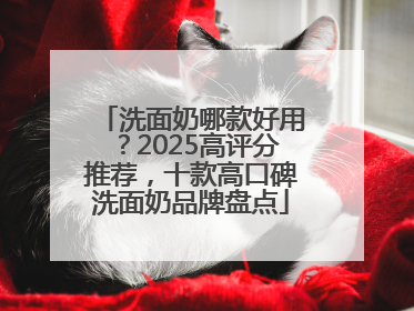 洗面奶哪款好用？2025高评分推荐，十款高口碑洗面奶品牌盘点