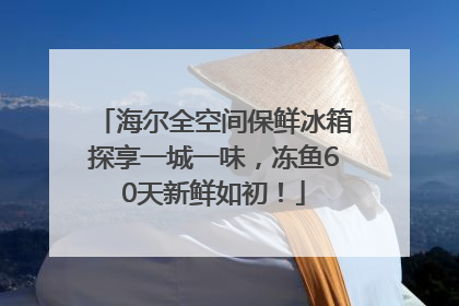 海尔全空间保鲜冰箱探享一城一味，冻鱼60天新鲜如初！