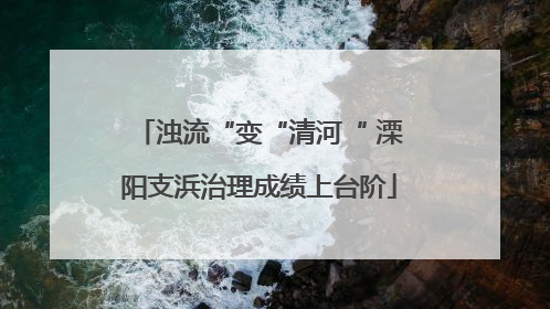 浊流“变“清河“ 溧阳支浜治理成绩上台阶