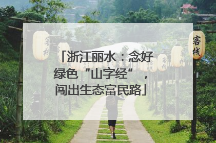 浙江丽水：念好绿色“山字经”，闯出生态富民路