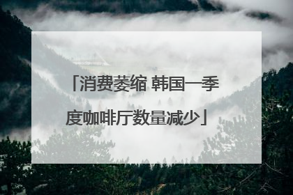 消费萎缩 韩国一季度咖啡厅数量减少