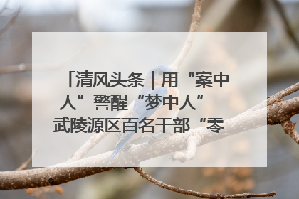 清风头条｜用“案中人”警醒“梦中人” 武陵源区百名干部“零距离”接受警示教育