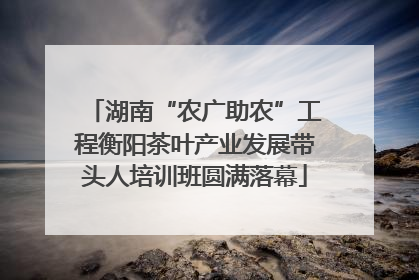 湖南“农广助农”工程衡阳茶叶产业发展带头人培训班圆满落幕