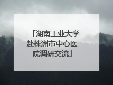 湖南工业大学赴株洲市中心医院调研交流
