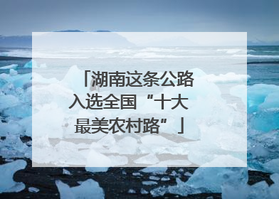 湖南这条公路入选全国“十大最美农村路”
