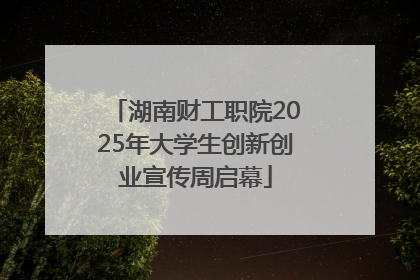 湖南财工职院2025年大学生创新创业宣传周启幕