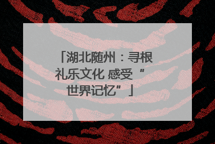 湖北随州：寻根礼乐文化 感受“世界记忆”