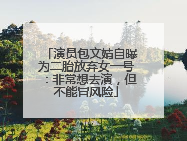 演员包文婧自曝为二胎放弃女一号：非常想去演，但不能冒风险