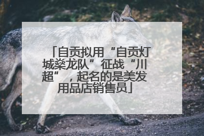 自贡拟用“自贡灯城燊龙队”征战“川超”，起名的是美发用品店销售员