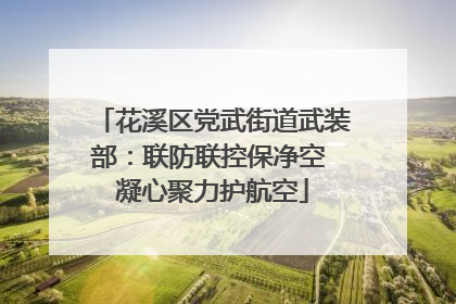花溪区党武街道武装部：联防联控保净空 凝心聚力护航空