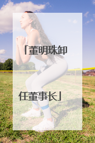董明珠卸任董事长