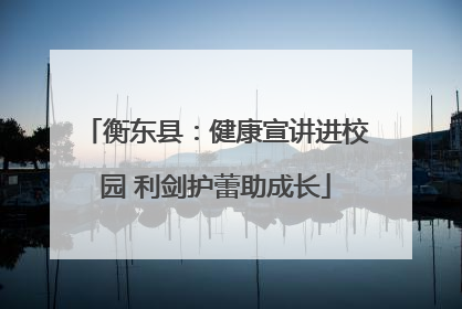 衡东县：健康宣讲进校园 利剑护蕾助成长