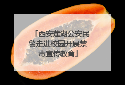 西安莲湖公安民警走进校园开展禁毒宣传教育