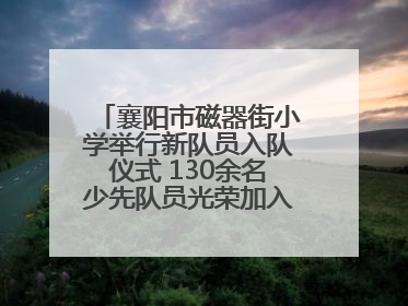 襄阳市磁器街小学举行新队员入队仪式 130余名少先队员光荣加入中国少年先锋队