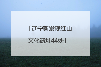 辽宁新发现红山文化遗址44处