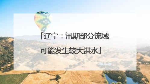 辽宁：汛期部分流域可能发生较大洪水