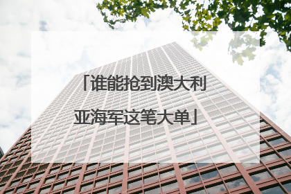 谁能抢到澳大利亚海军这笔大单