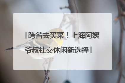 跨省去买菜！上海阿姨爷叔社交休闲新选择