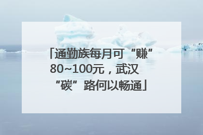 通勤族每月可“赚”80~100元，武汉“碳”路何以畅通