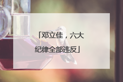 邓立佳，六大纪律全部违反