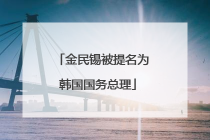 金民锡被提名为韩国国务总理