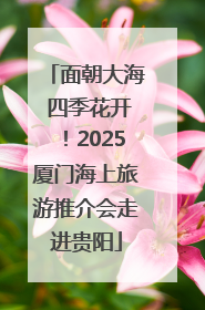 面朝大海 四季花开！2025厦门海上旅游推介会走进贵阳